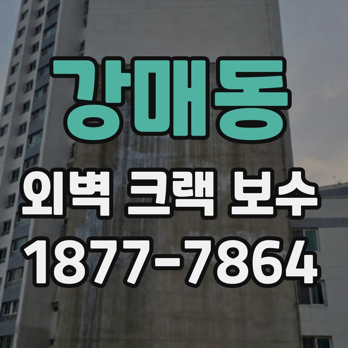 강매동 외벽 크랙 보수