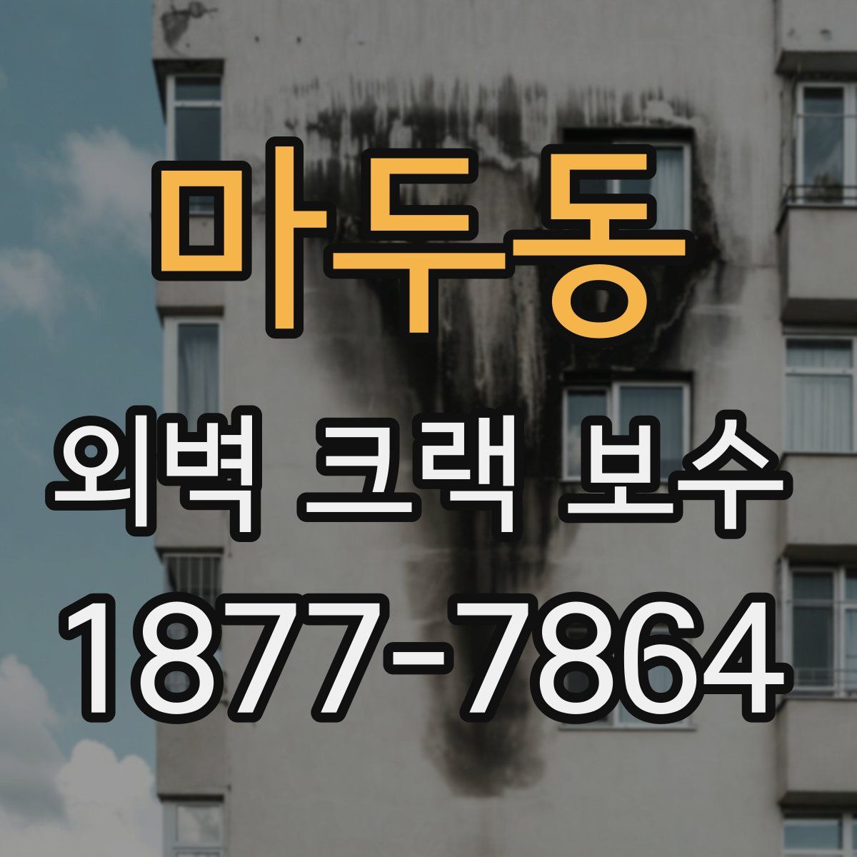 마두동 외벽 크랙 보수