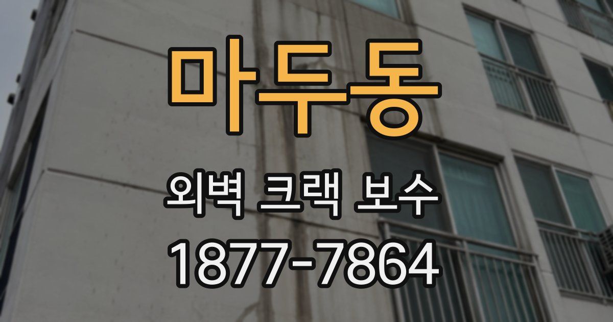 마두동 외벽 크랙 보수