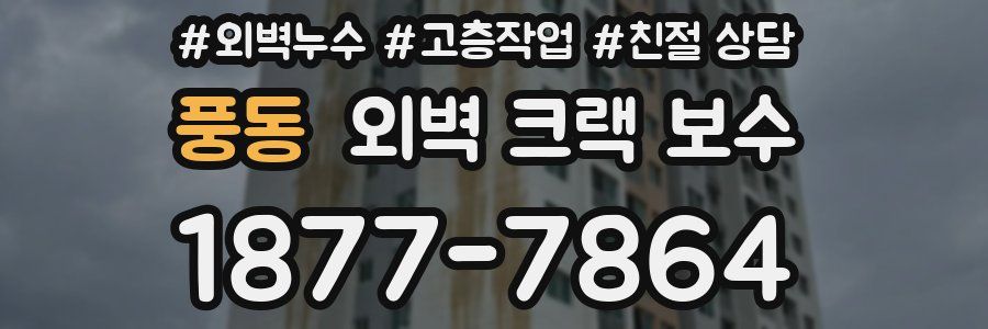 풍동 외벽 크랙 보수