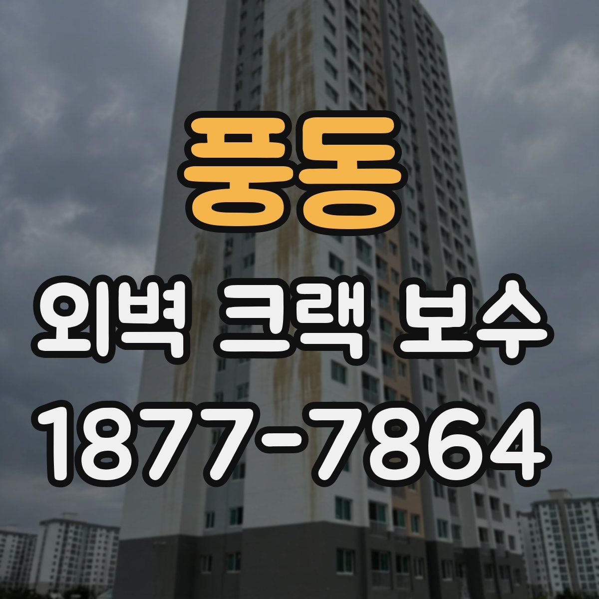 풍동 외벽 크랙 보수