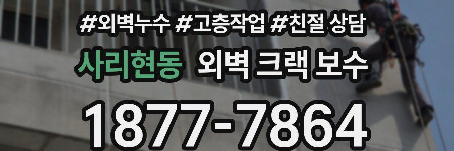사리현동 외벽 크랙 보수