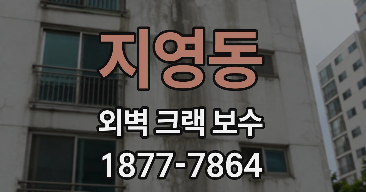 지영동 외벽 크랙 보수