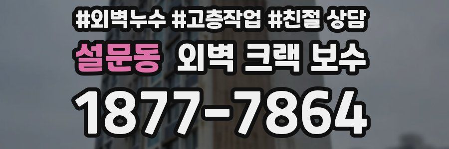 설문동 외벽 크랙 보수