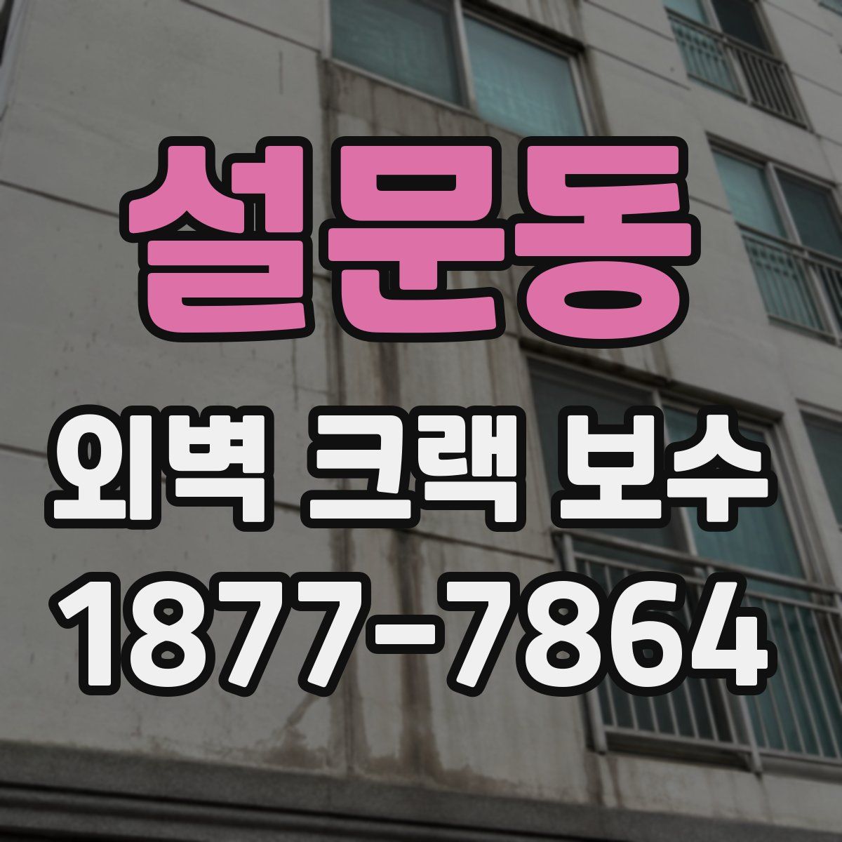 설문동 외벽 크랙 보수