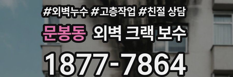 문봉동 외벽 크랙 보수
