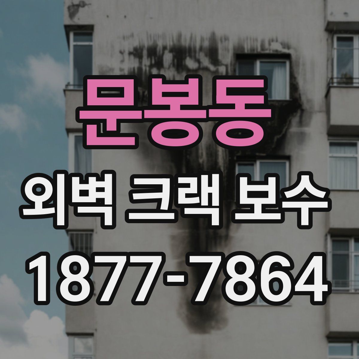 문봉동 외벽 크랙 보수