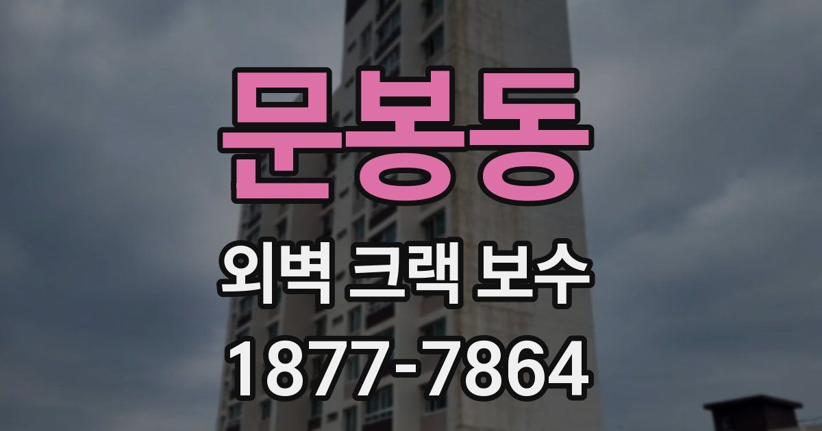 문봉동 외벽 크랙 보수