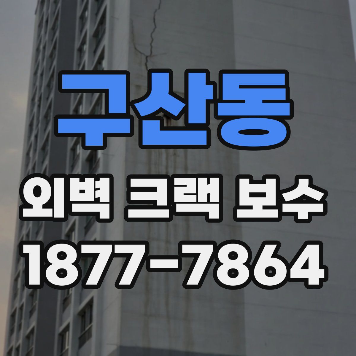 구산동 외벽 크랙 보수