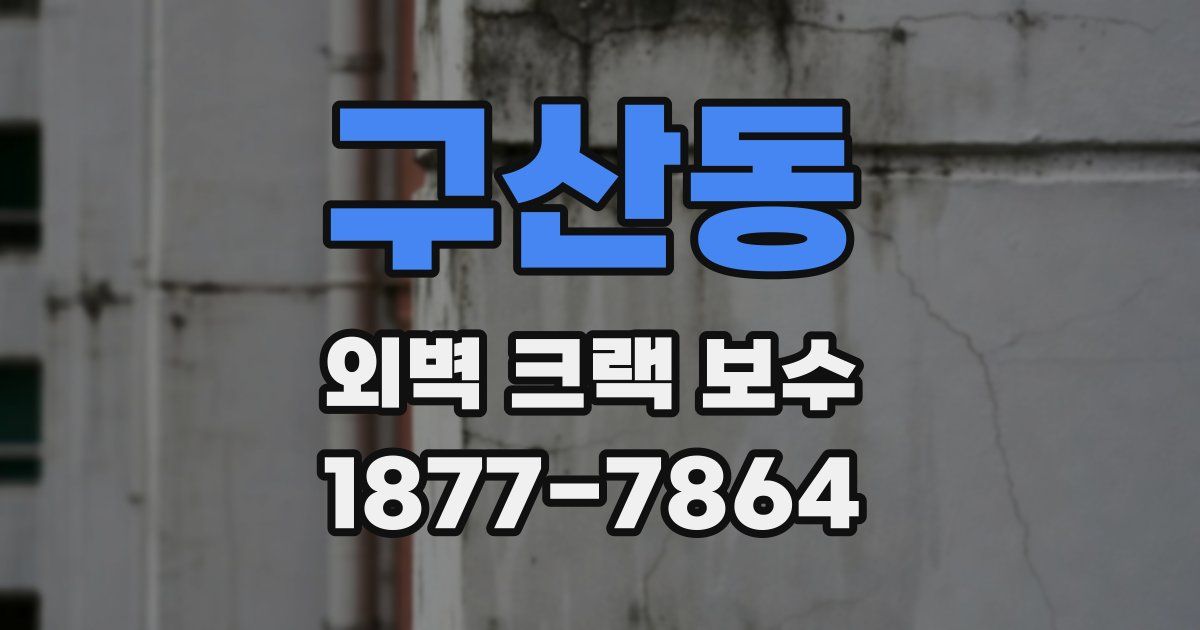 구산동 외벽 크랙 보수