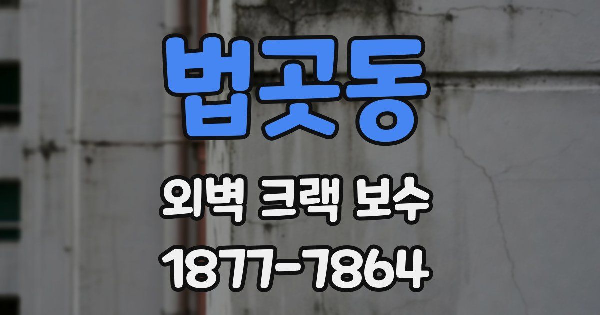 법곳동 외벽 크랙 보수