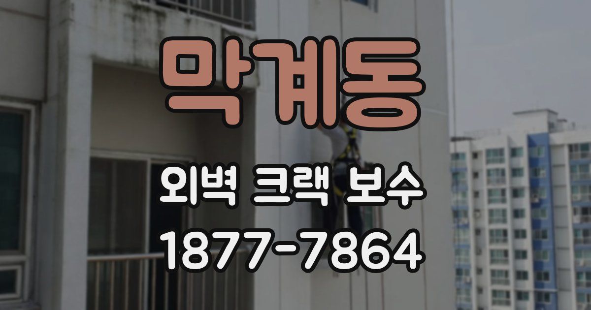 막계동 외벽 크랙 보수