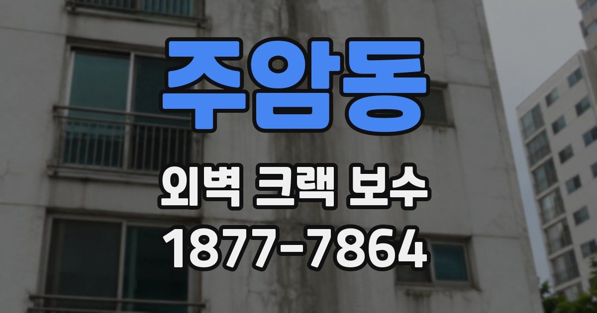 주암동 외벽 크랙 보수