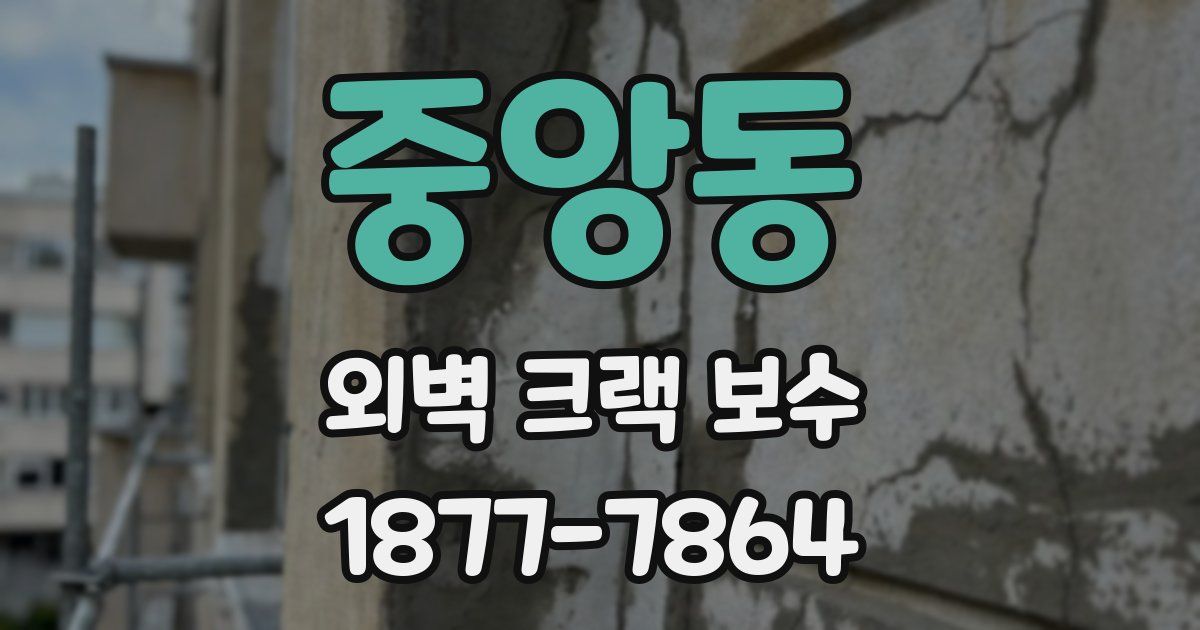 중앙동 외벽 크랙 보수