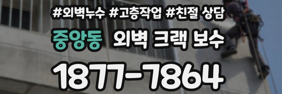 중앙동 외벽 크랙 보수