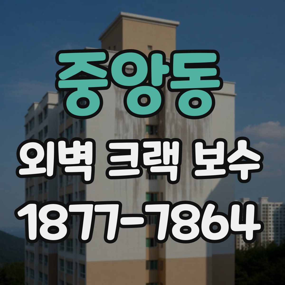 중앙동 외벽 크랙 보수