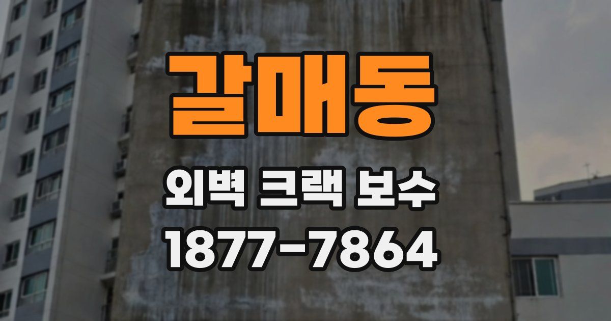 갈매동 외벽 크랙 보수