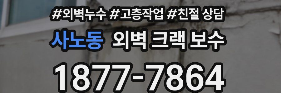 사노동 외벽 크랙 보수