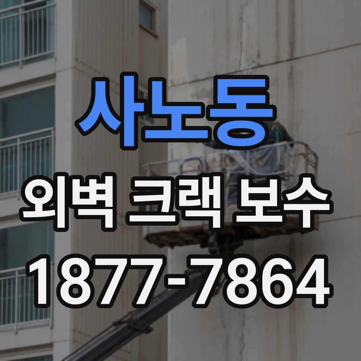 사노동 외벽 크랙 보수