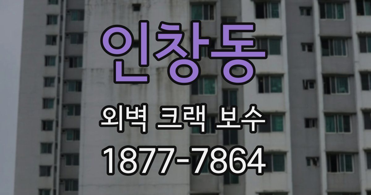 인창동 외벽 크랙 보수