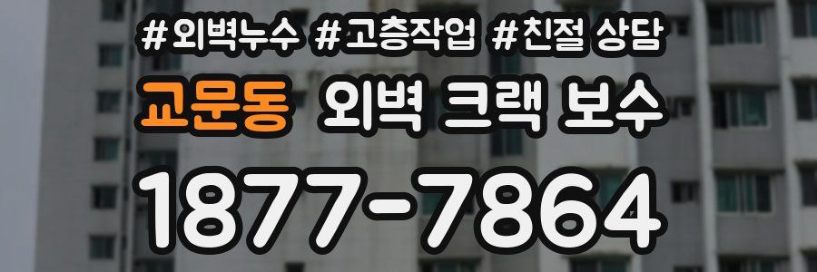 교문동 외벽 크랙 보수