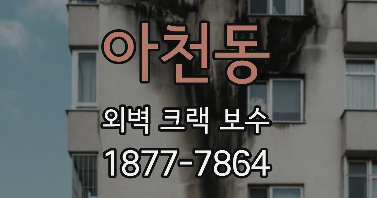 아천동 외벽 크랙 보수