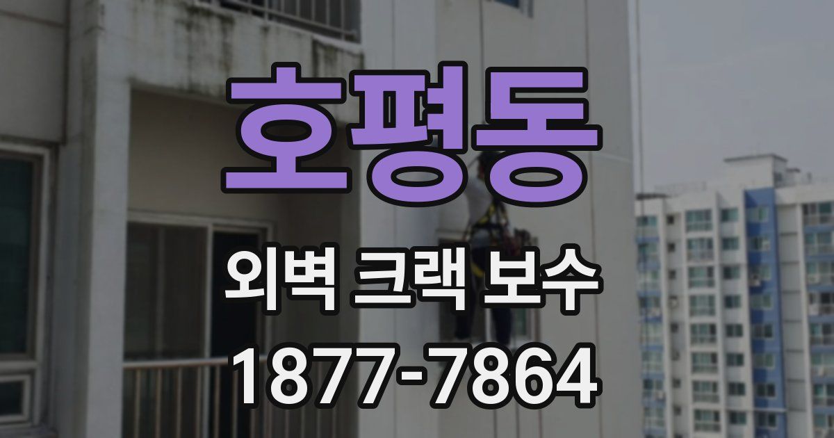 호평동 외벽 크랙 보수