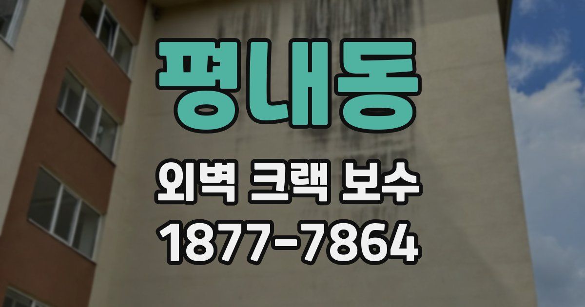 평내동 외벽 크랙 보수