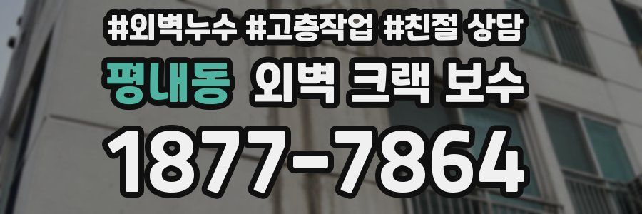 평내동 외벽 크랙 보수