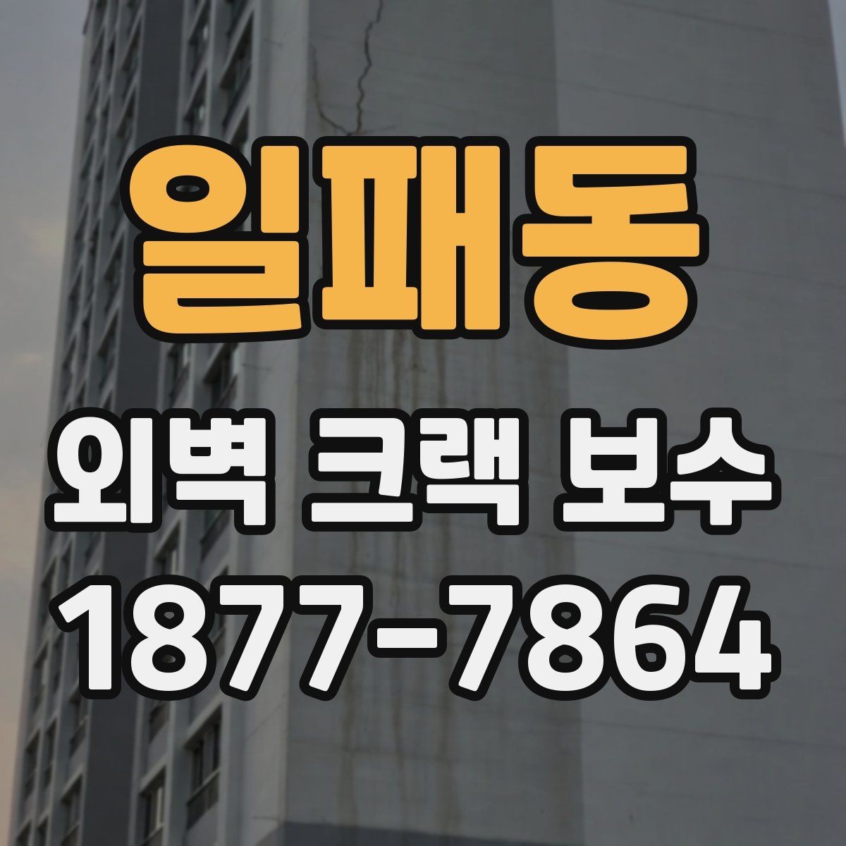 일패동 외벽 크랙 보수 비용과 체크해야 할 부분
