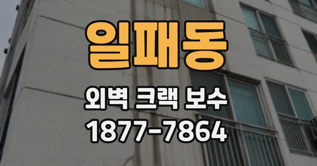 일패동 외벽 크랙 보수