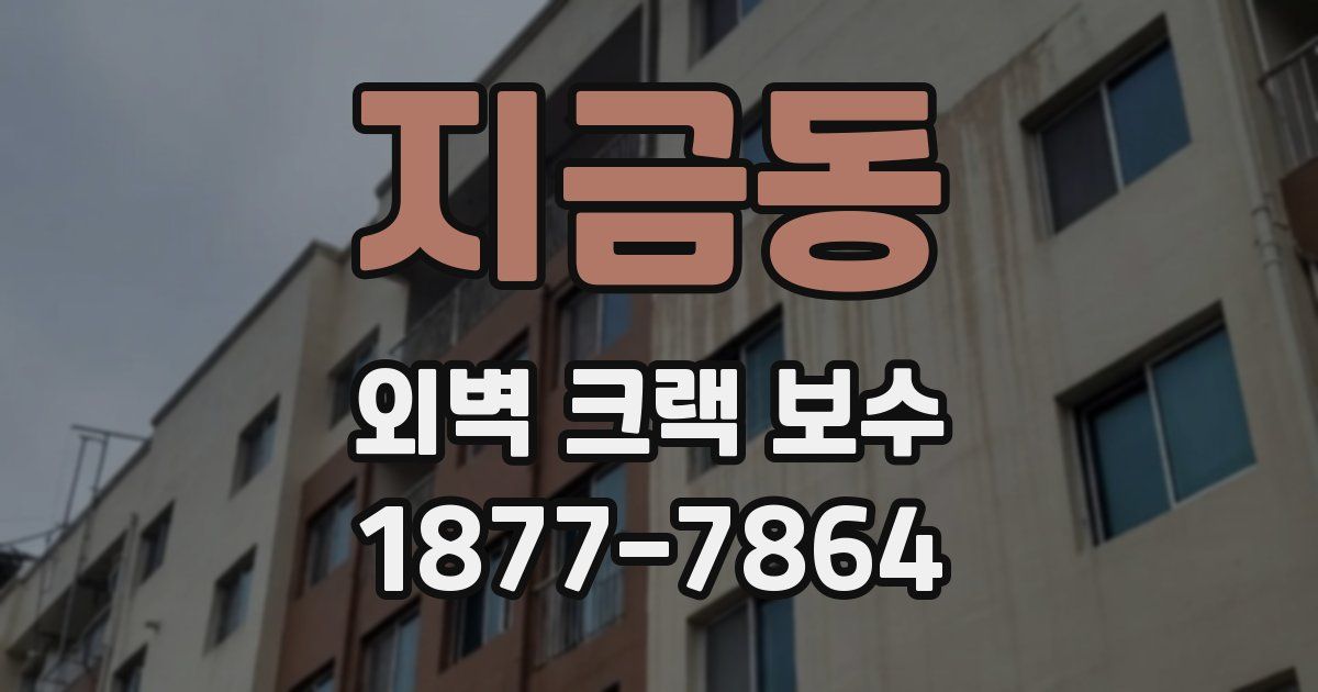 지금동 외벽 크랙 보수