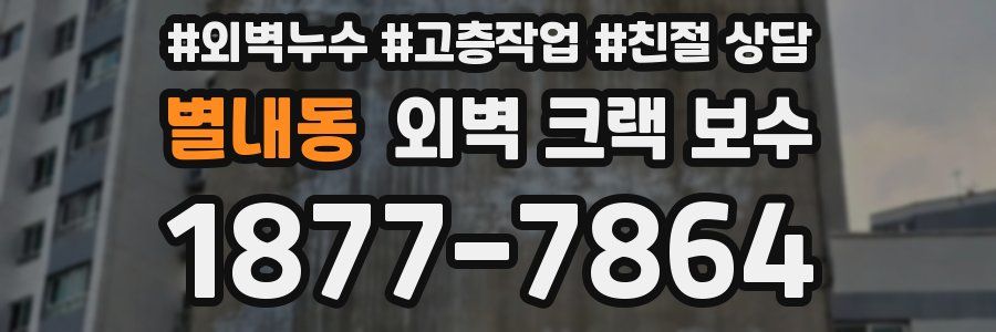 별내동 외벽 크랙 보수
