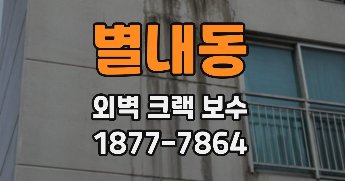 별내동 외벽 크랙 보수