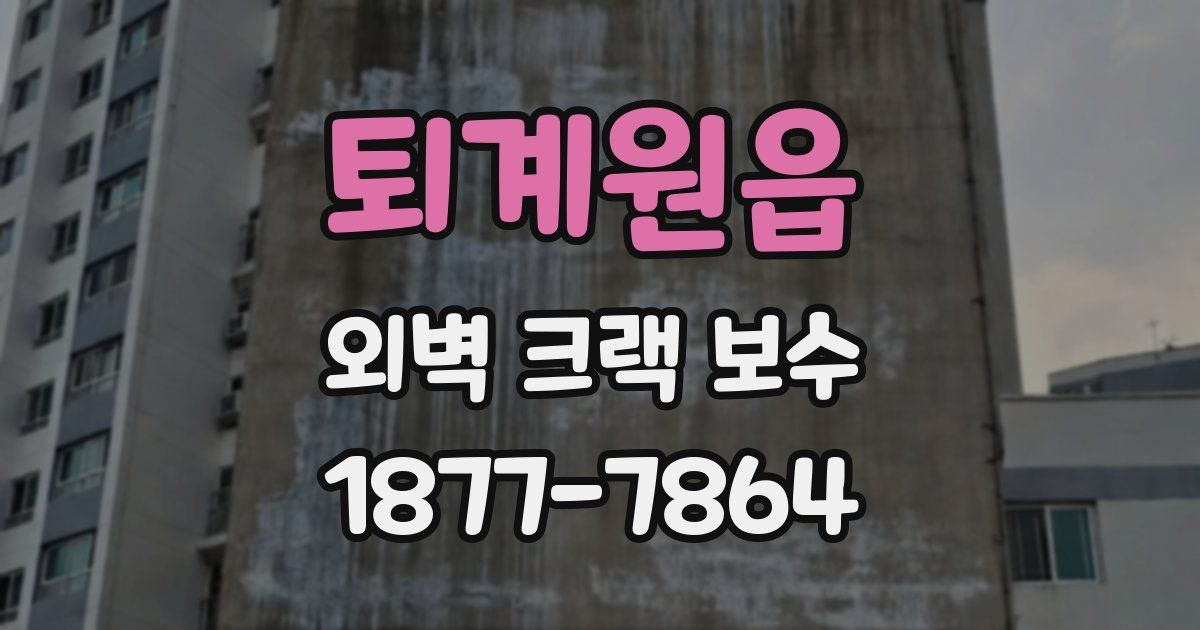 퇴계원읍 외벽 크랙 보수