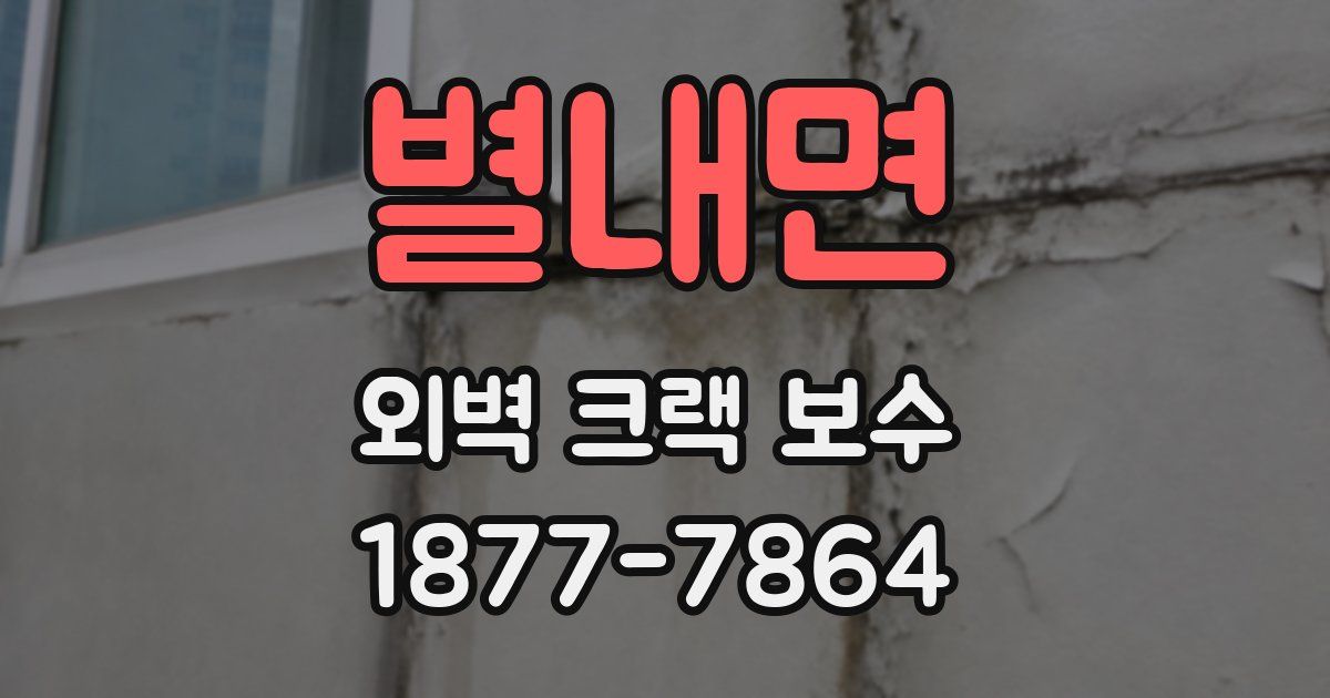 별내면 외벽 크랙 보수