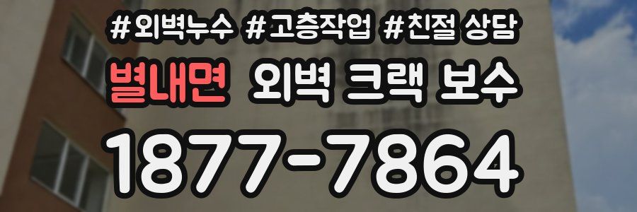 별내면 외벽 크랙 보수