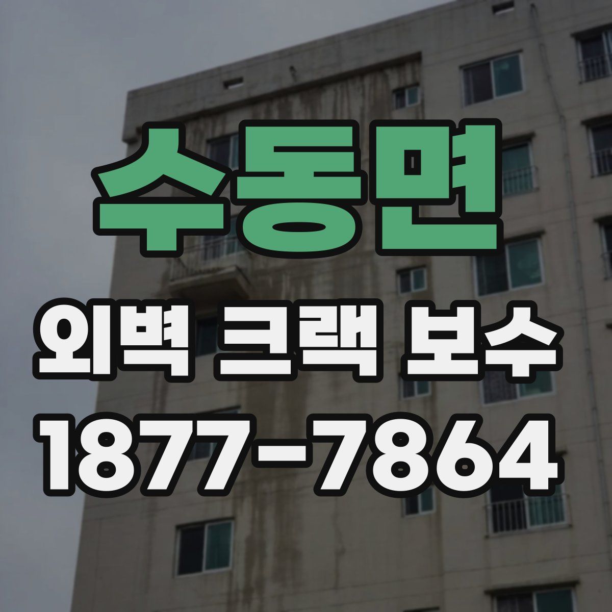 수동면 외벽 크랙 보수