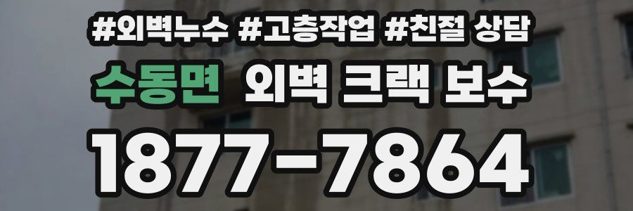 수동면 외벽 크랙 보수