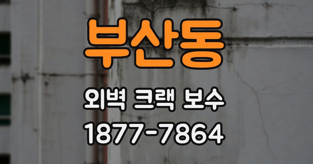 부산동 외벽 크랙 보수