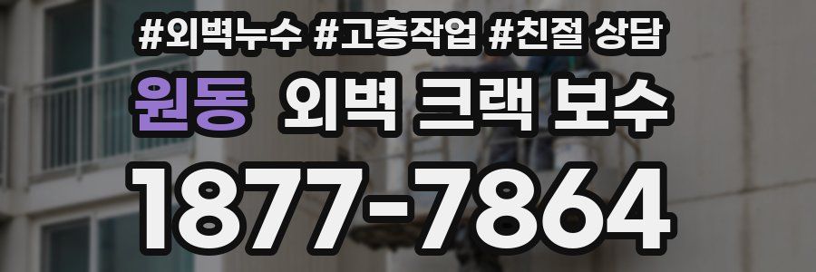 원동 외벽 크랙 보수