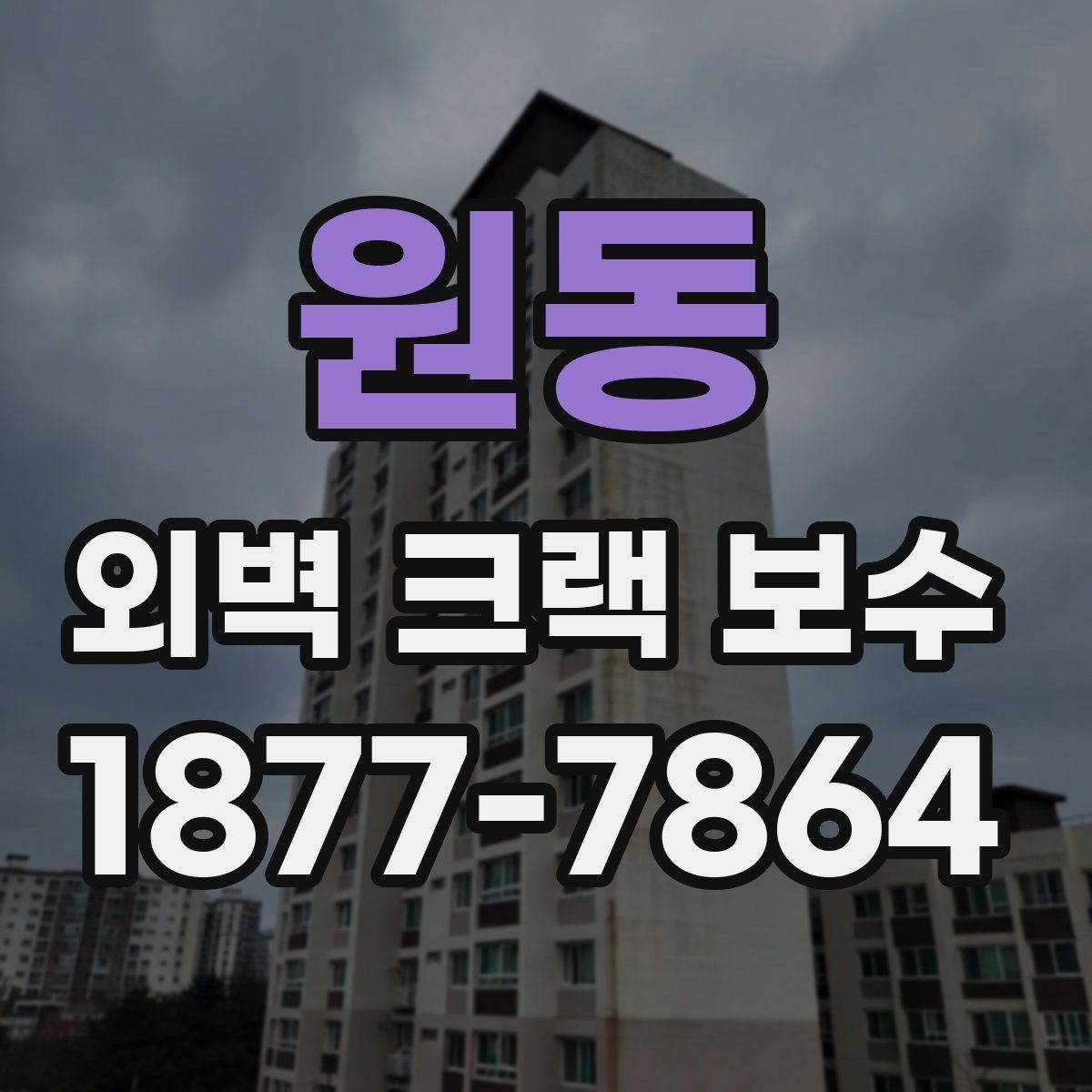 원동 외벽 크랙 보수