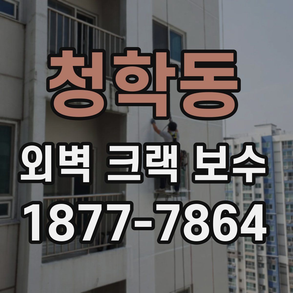 청학동 외벽 크랙 보수 작업 전 안전 동선 확보 방법