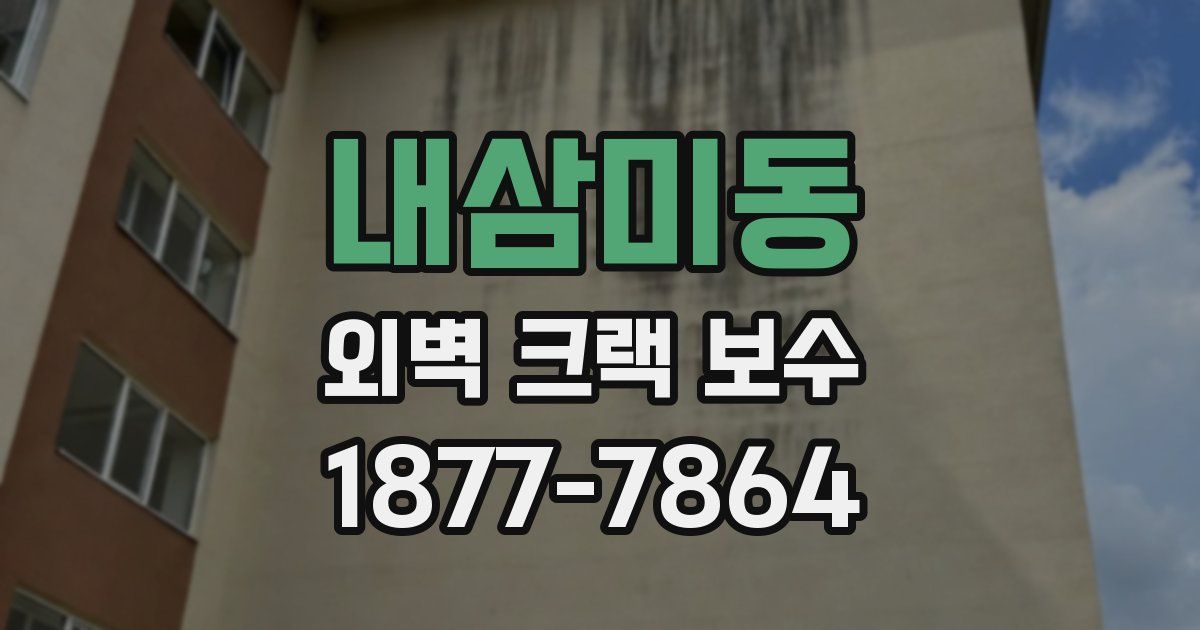 내삼미동 외벽 크랙 보수