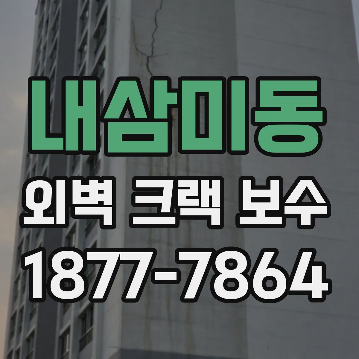 내삼미동 외벽 크랙 보수