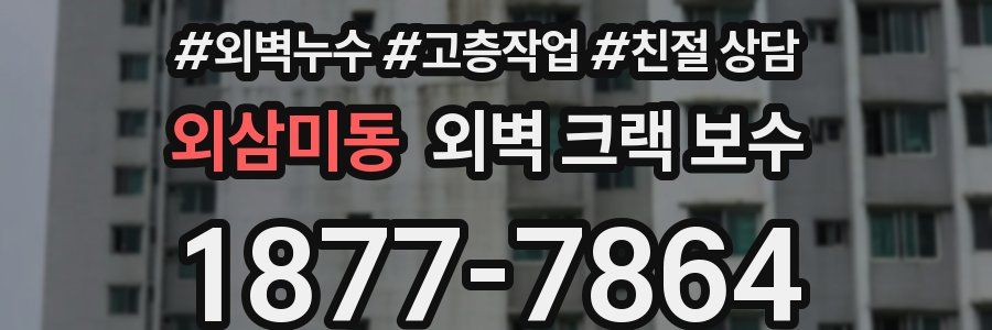외삼미동 외벽 크랙 보수