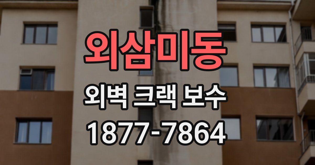 외삼미동 외벽 크랙 보수