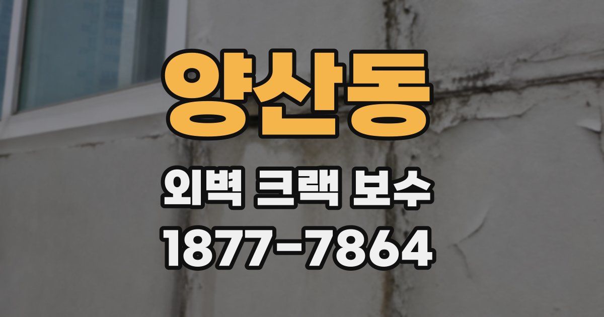 양산동 외벽 크랙 보수