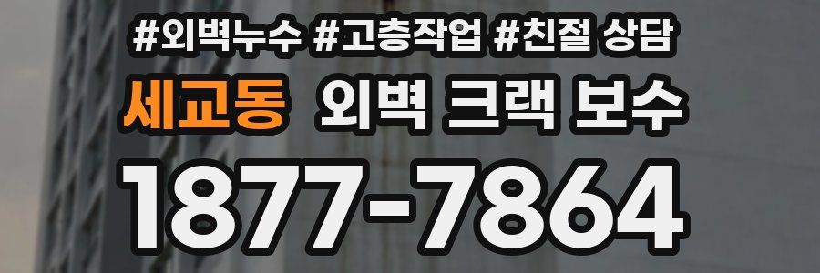 세교동 외벽 크랙 보수