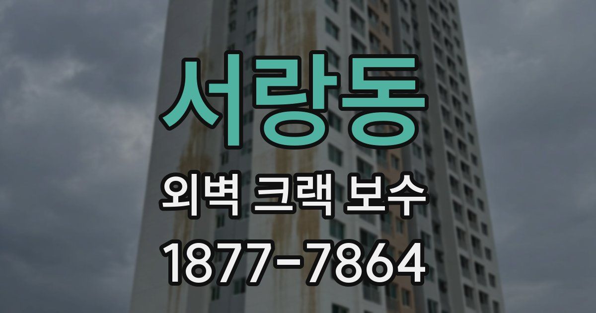 서랑동 외벽 크랙 보수